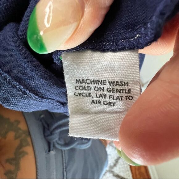 APIECE APART one shoulder tie waist, and navy dress 🌺 EUC 🌺 XS - Picture 6 of 6